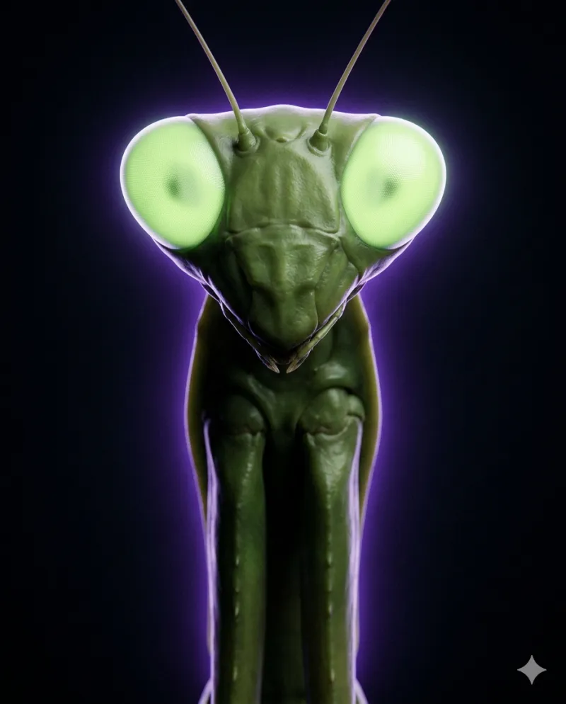 Composite rendering of The Mantids